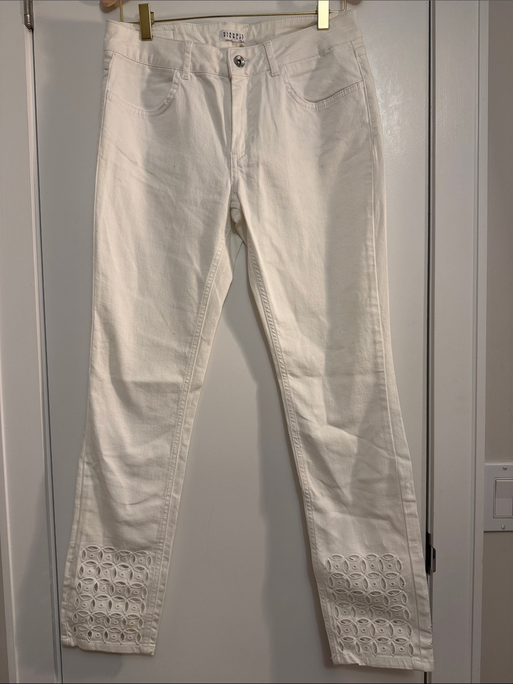 Claudie Pierlot Cutout White Women Jeans  size 38